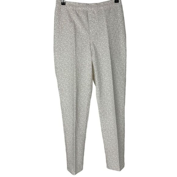 Isaac Mizrahi Live! Regular 24/7 Stretch Ditsy-Floral Bi-Color Pants size 4 - Picture 1 of 8